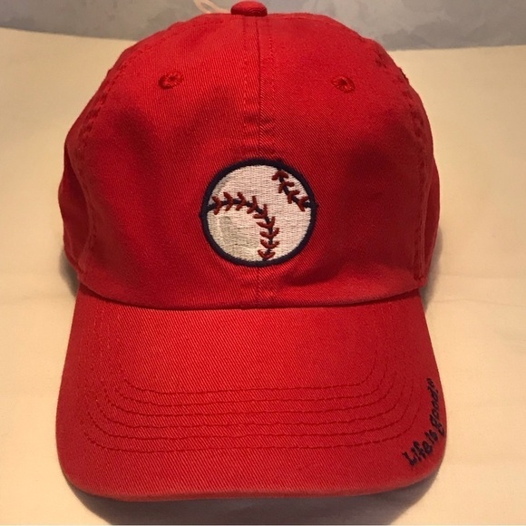 Life is Good Adjustable Red Baseball Cap - Picture 2 of 16